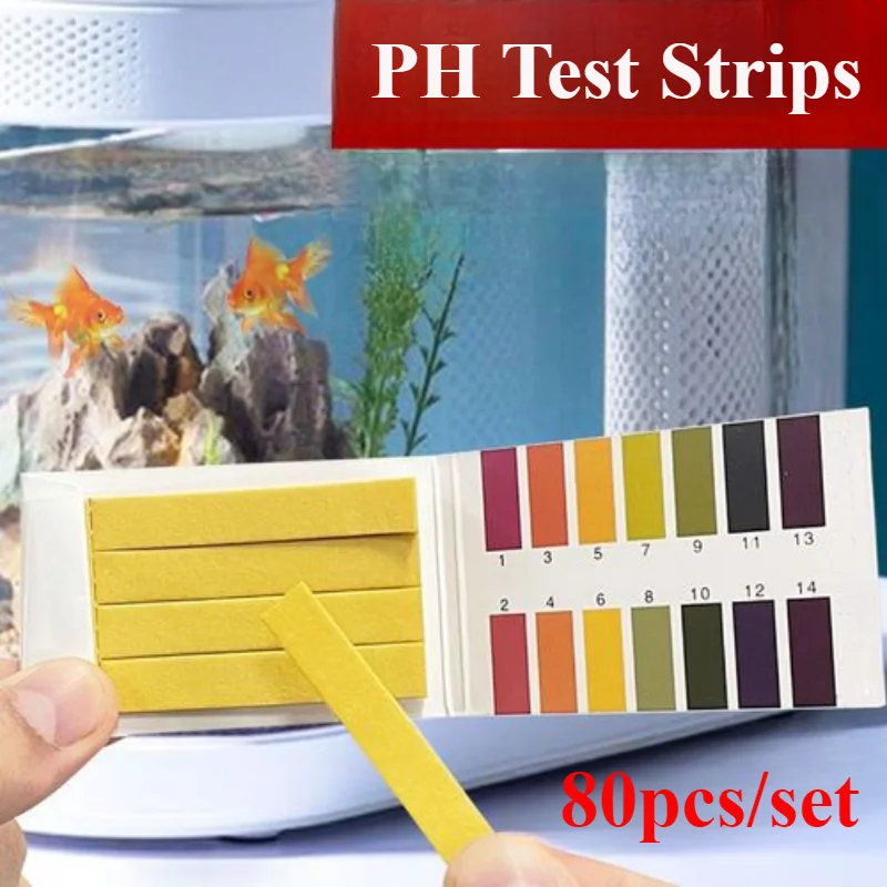 Marine Aquarium Test Kit - 1เซ็ต1-14แผงกระดาษทดสอบค่า pH กระดาษอินดิเคเตอร์ชุด80in1ทดสอบลิตมัสสำหรับตู้ปลาถังปลาน้ำสระว่ายน้ำการทดสอบกรดอัลคาไลน์