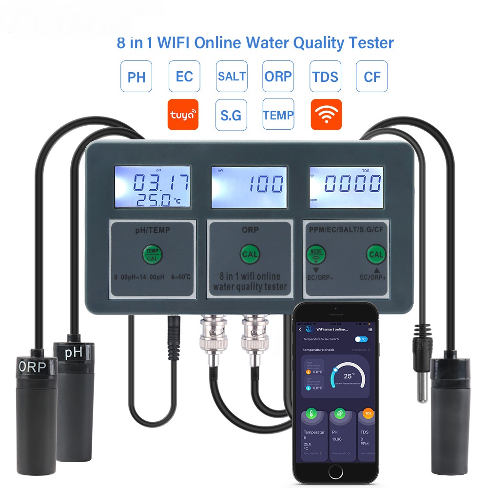 Aquarium Marine Salt - Tuya WiFi Digital PH ORP TDS