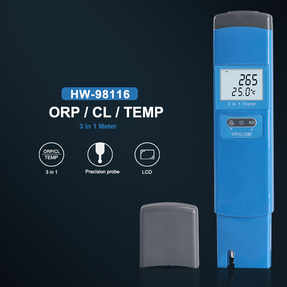 Marine Aquarium Water Analyzer - เครื่องวัดคุณภาพน้ำดิจิตอล 3 in 1 สำหรับวัดค่า ORP/H2/คลอรีน