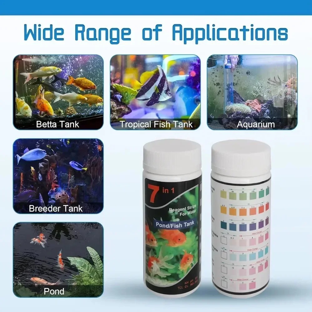 Marine Aquarium Test Kit - แผ่นทดสอบค่า pH สำหรับน้ำในตู้ปลา แผ่นทดสอบคุณภาพน้ำในตู้ปลา ชุดทดสอบคุณภาพน้ำ pH