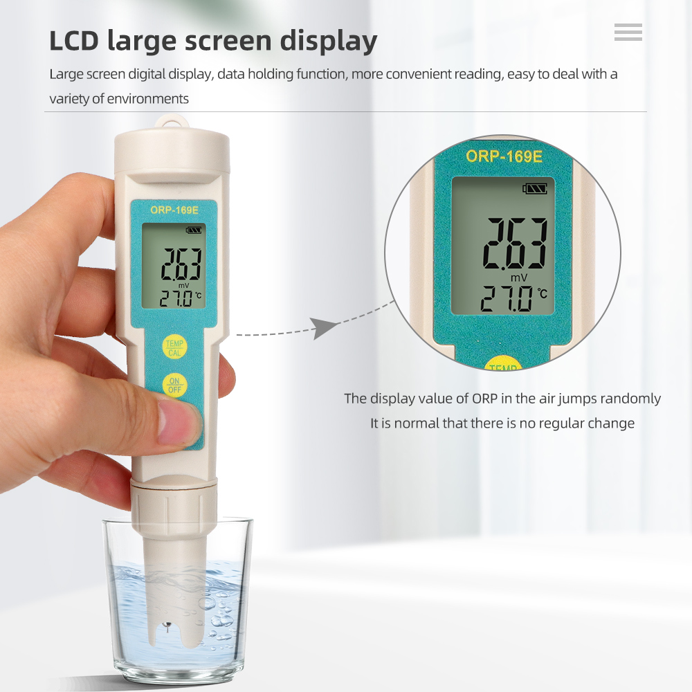 Marine Aquarium Water Analyzer - ORP169E ORP เครื่องทดสอบกันน้ํา ORP Meter Oxidation-Reduction