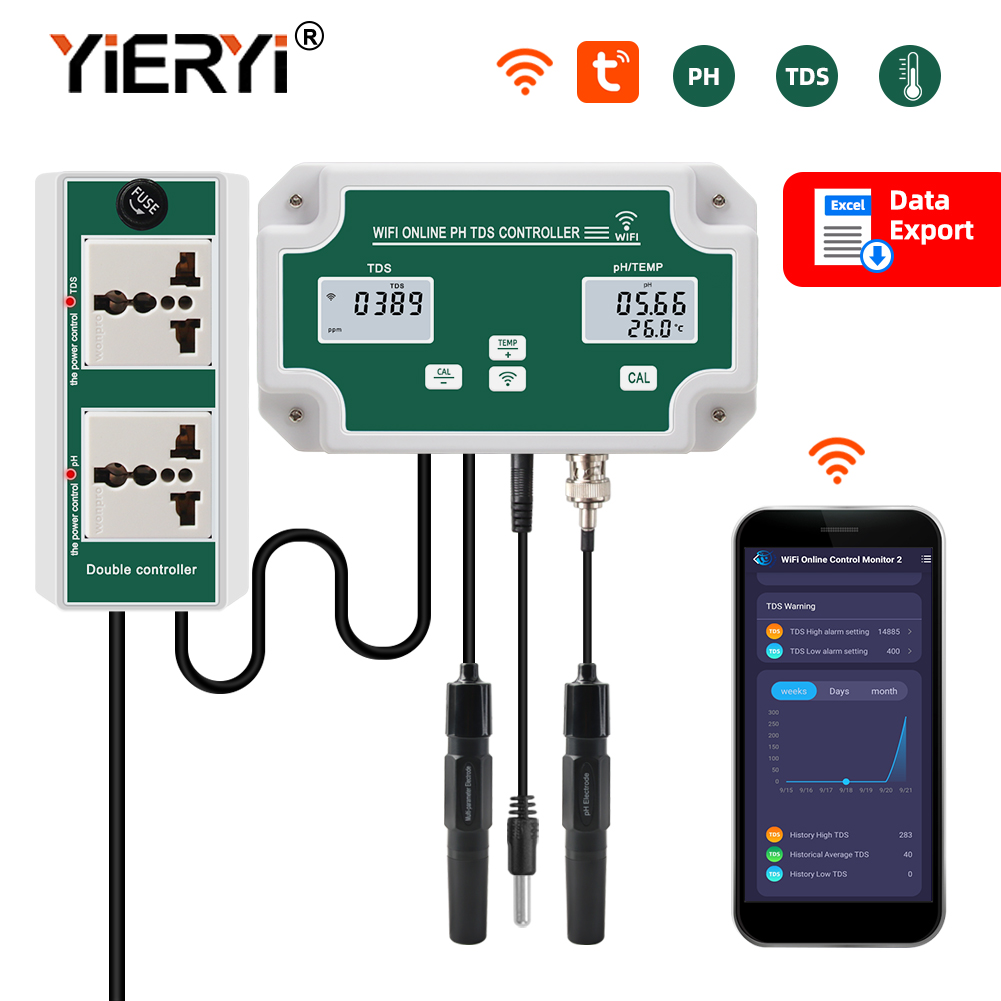 Marine Aquarium Water Analyzer - Yieryi ใหม่ WIFI สมาร์ท Aquarium PH