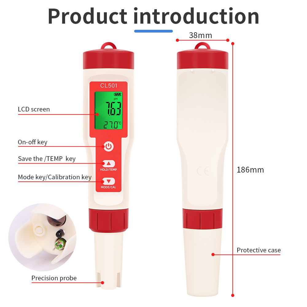 PH/CL2/H2/ORP/อุณหภูมิเครื่องต - Marine Aquarium Test Kit บทวิจารณ์และราคา