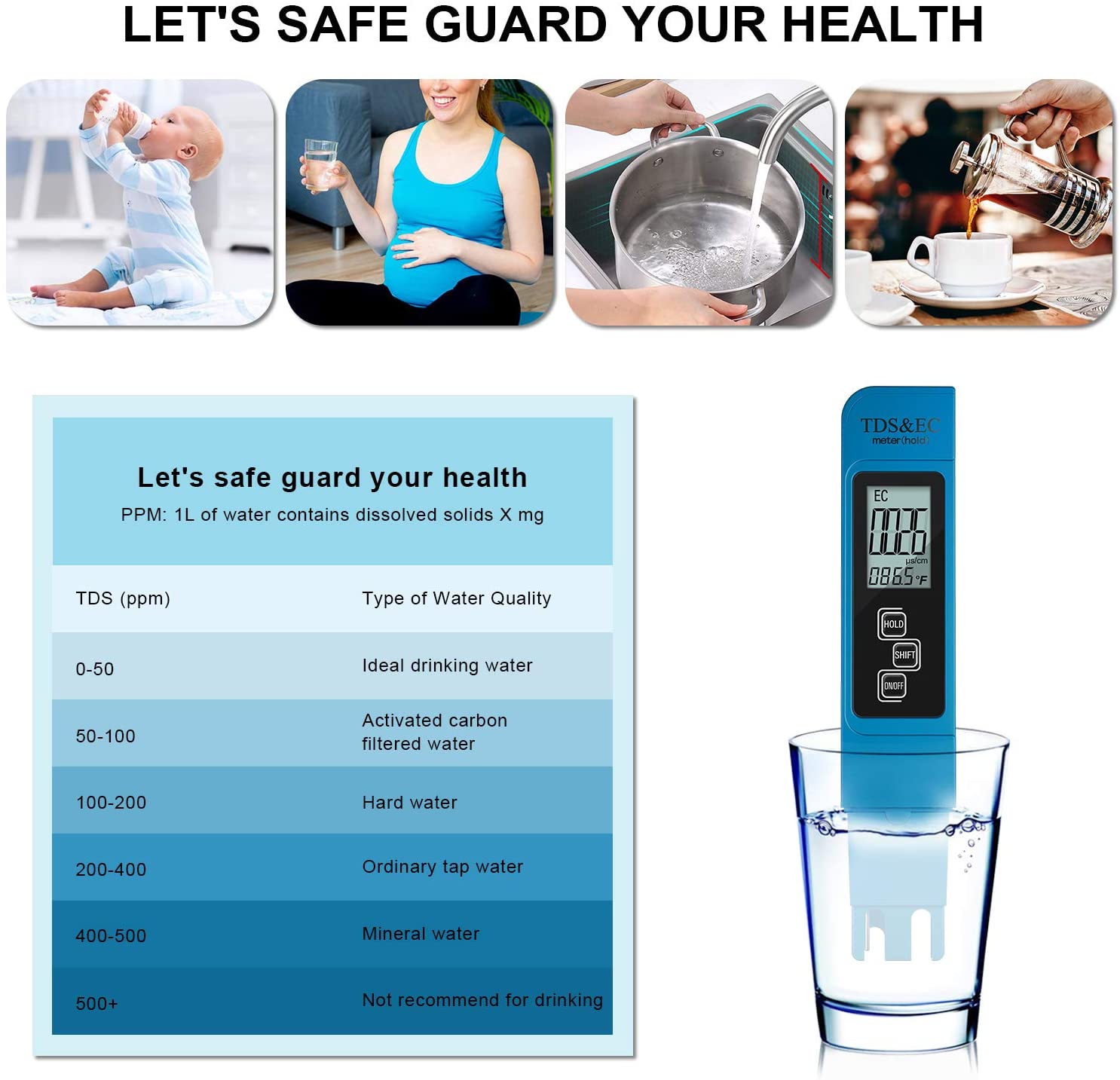 ดิจิตอล PH /TDS/ EC Meter เครื - Marine Aquarium Water Analyzer บทวิจารณ์และราคา