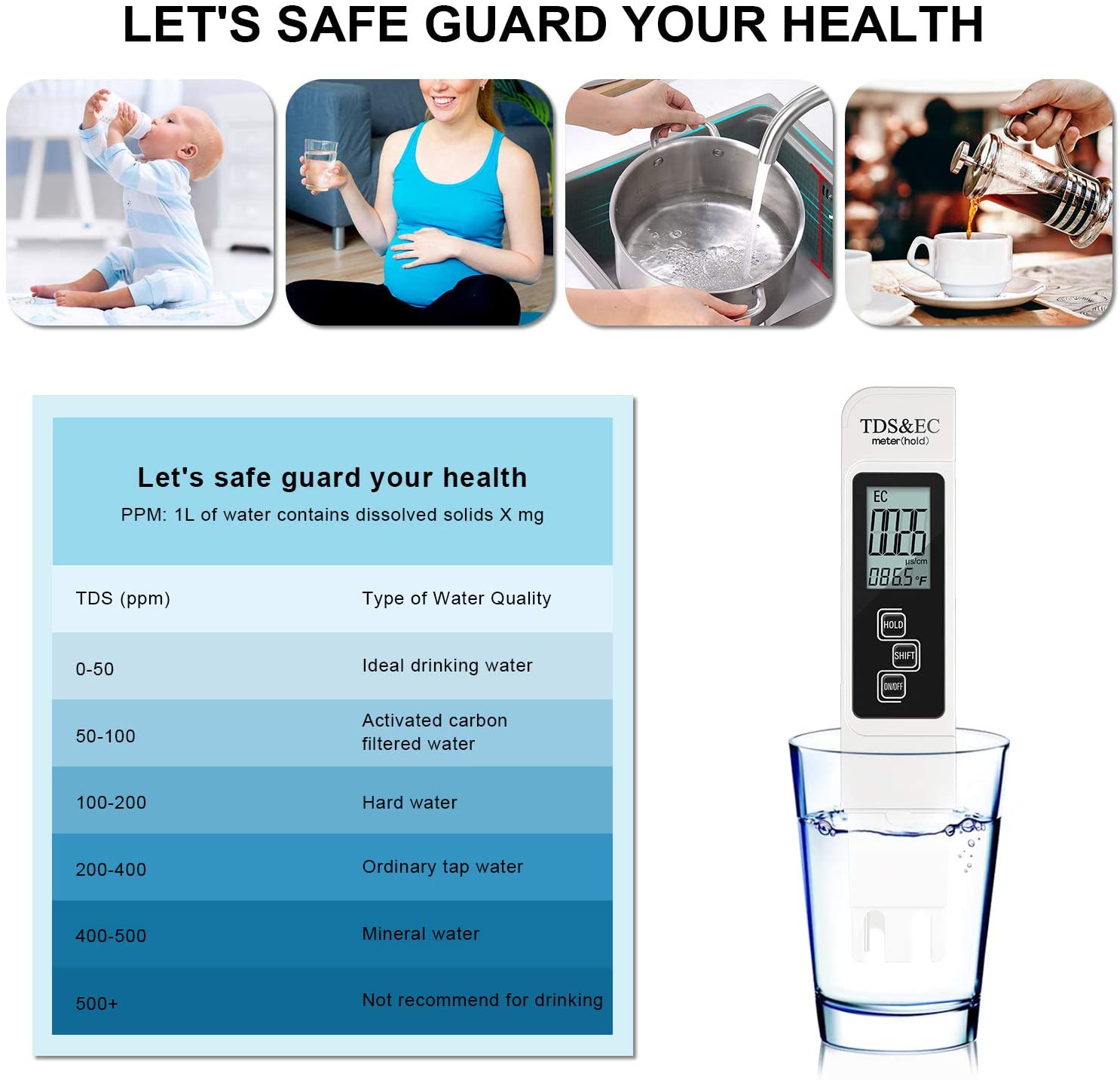 ดิจิตอล PH /TDS/ EC Meter เครื - Marine Aquarium Water Analyzer บทวิจารณ์และราคา