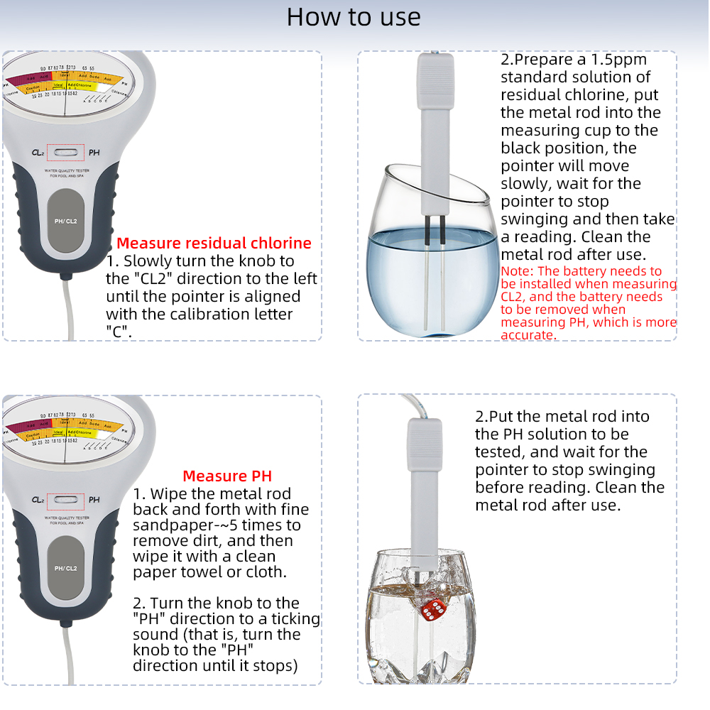 2 In 1 PH คลอรีนเมตรคลอรีน PC- - Marine Aquarium Test Kit บทวิจารณ์และราคา