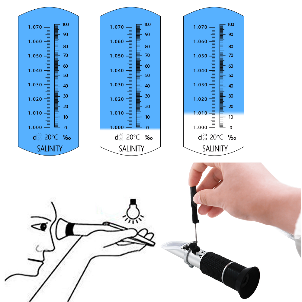 ความเค็ม Refractometer 0-10% 1 - Aquarium Marine Salt บทวิจารณ์และราคา