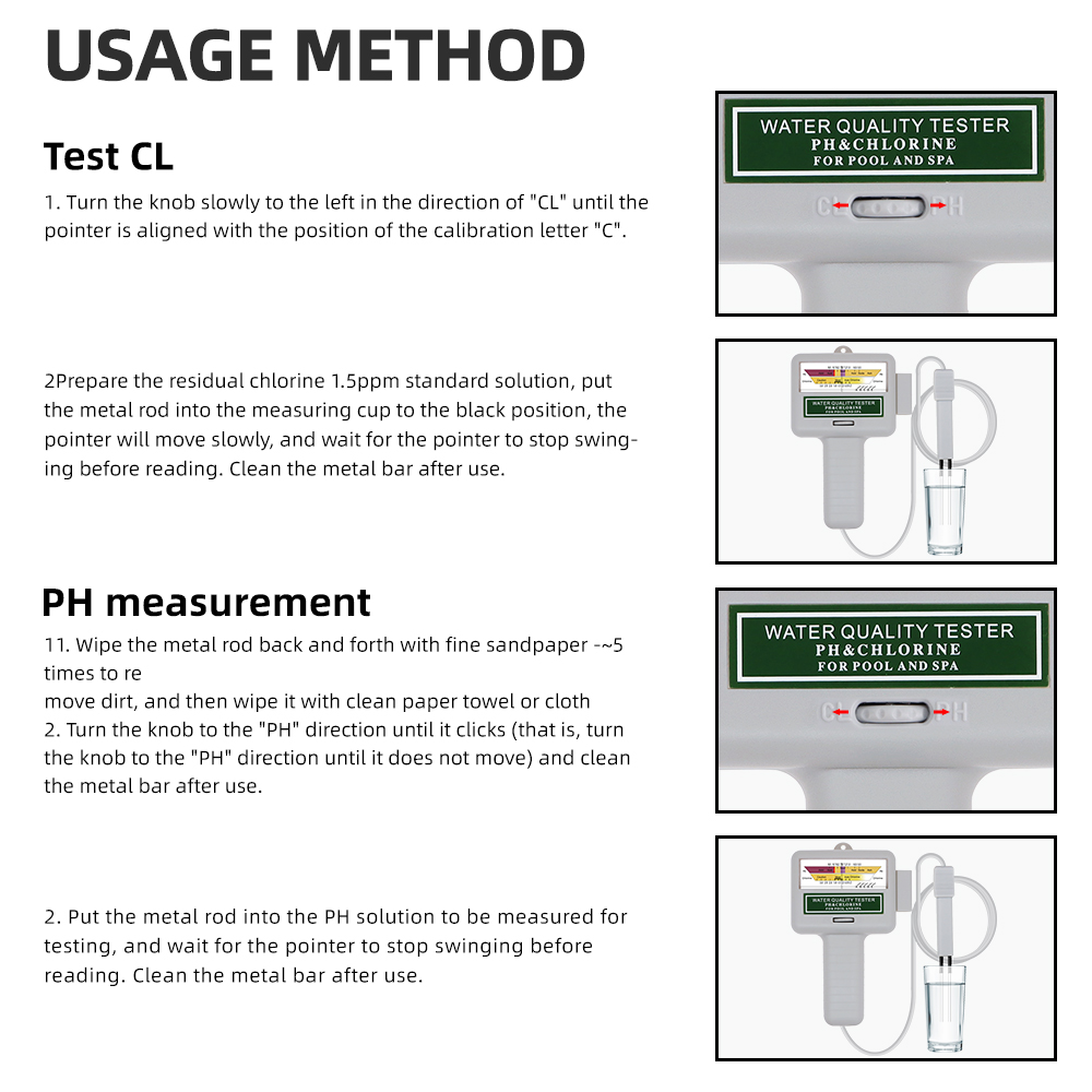 2 In 1 PH คลอรีน Tester Meter  - Marine Aquarium Test Kit บทวิจารณ์และราคา