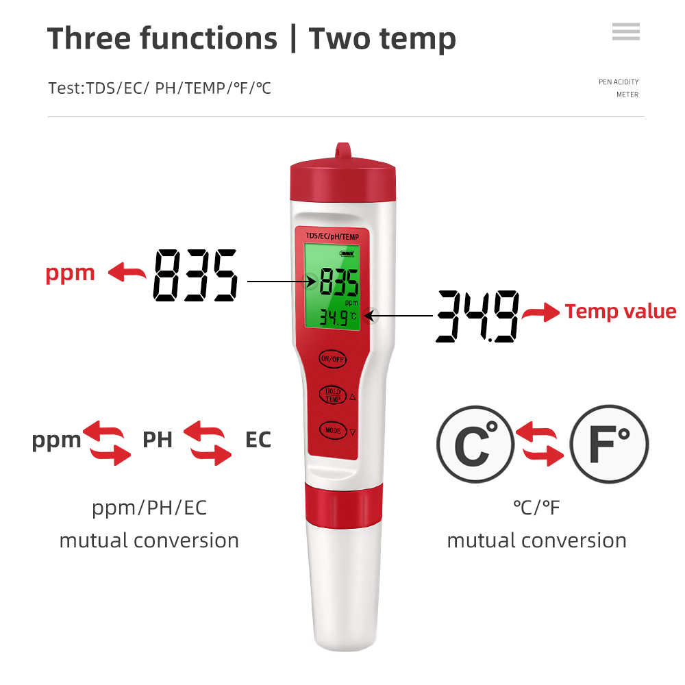 เครื่องทดสอบคุณภาพน้ําแบบดิจิต - Marine Aquarium Water Analyzer บทวิจารณ์และราคา