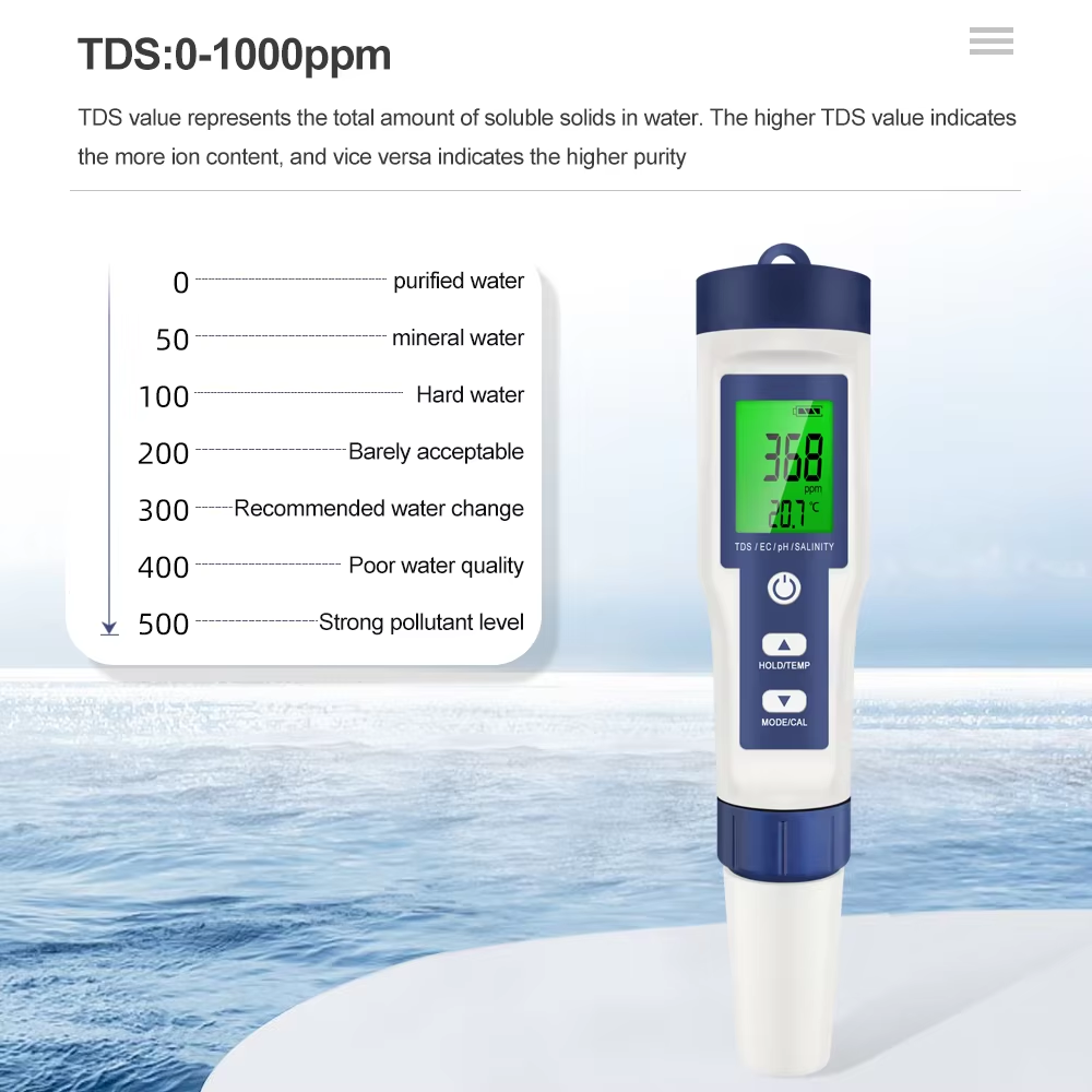 ปากกาวัดคุณภาพน้ำดิจิตอล 5 in  - Marine Aquarium Water Analyzer บทวิจารณ์และราคา
