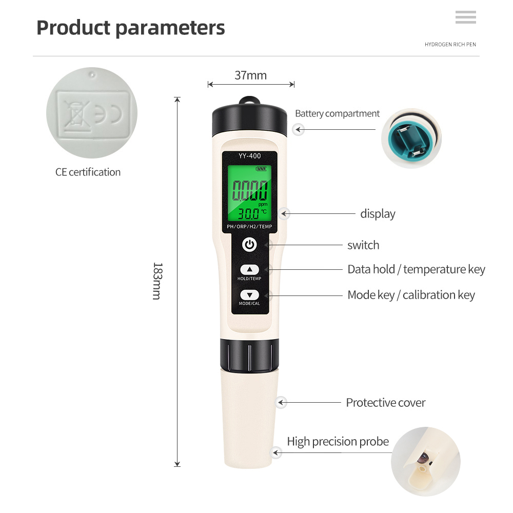 4/3/2 in 1 ตัวเลือก PH ORP H2  - Marine Aquarium Water Analyzer บทวิจารณ์และราคา