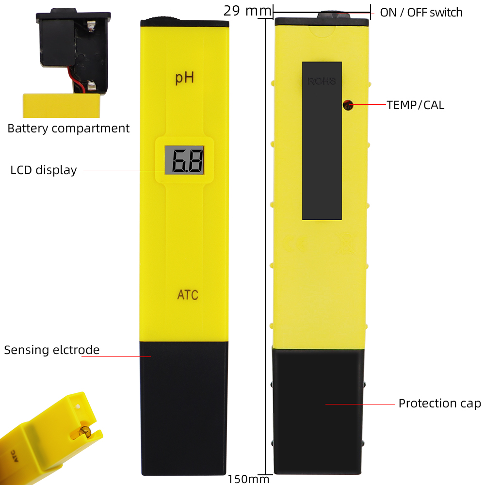 Digital PH Meter ปากกาน้ําทดสอ - Marine Aquarium Water Analyzer บทวิจารณ์และราคา